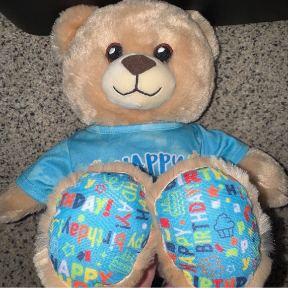 Musical Build A Bear. Teddy Bear with Blue Shirt Plays Happy Birthday Song - Picture 4 of 7